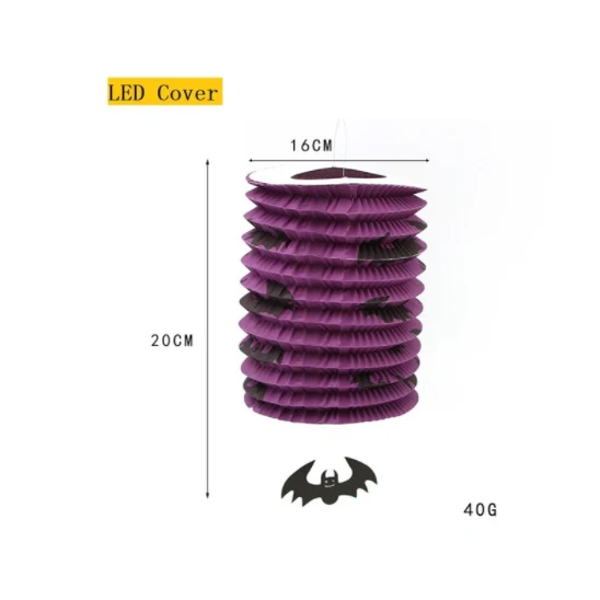 Halloween Decorations Hanging Ghost LED Paper Lantern for Home and Party
