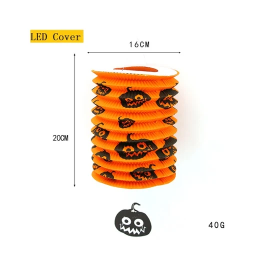 Halloween Decorations Hanging Ghost LED Paper Lantern for Home and Party