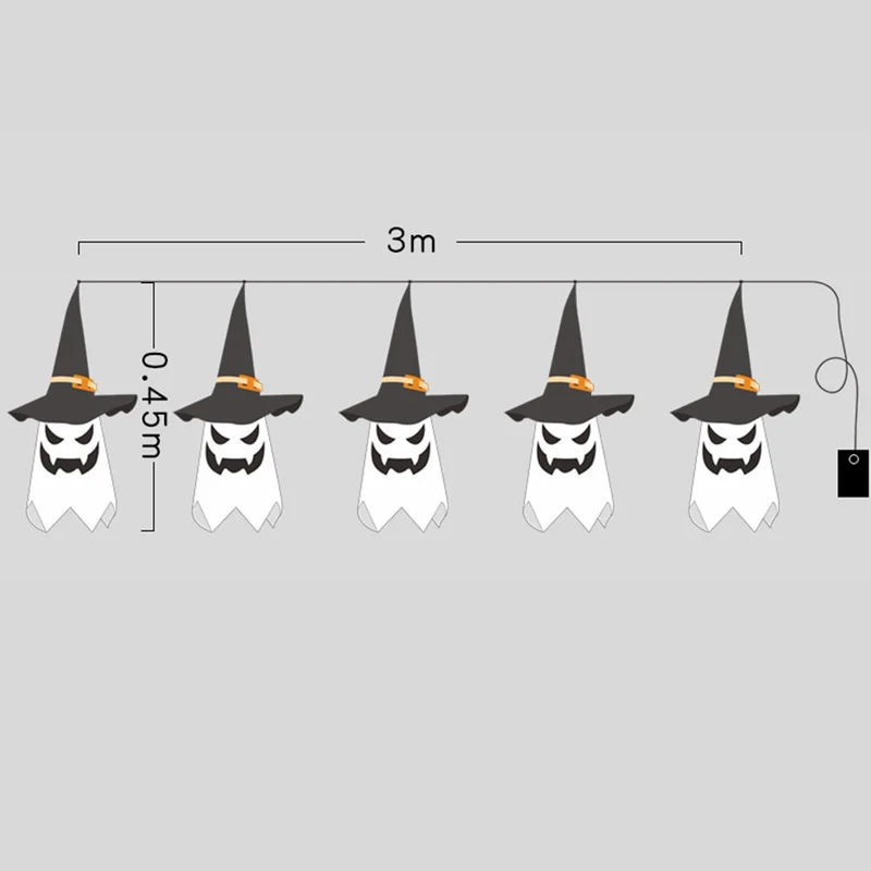 Halloween Decorations Hanging Ghost LED Paper Lantern for Home and Party