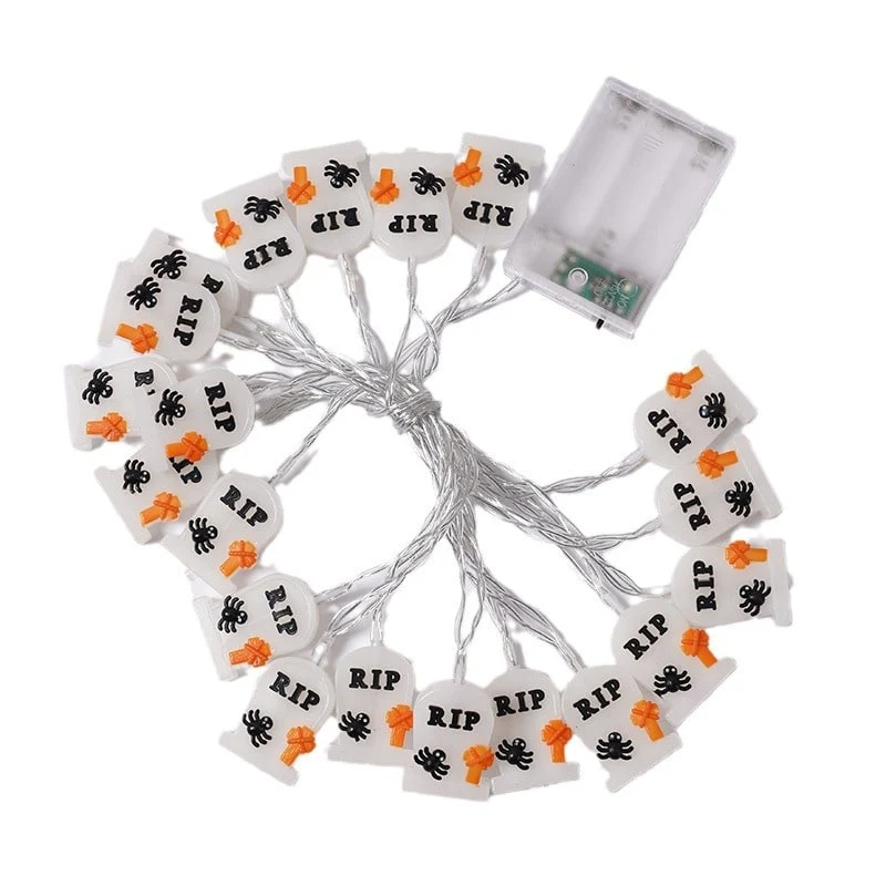 Halloween Battery-Powered Outdoor LED Lights for Home, String Lights with Decorations