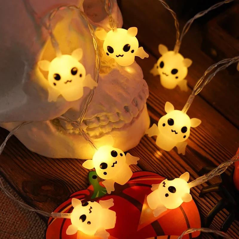 Halloween Battery-Powered Outdoor LED Lights for Home, String Lights with Decorations