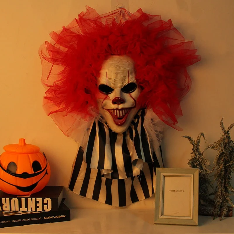 Halloween Hanging Decoration Scary Clown with Tulle for Doors and Walls for Parties