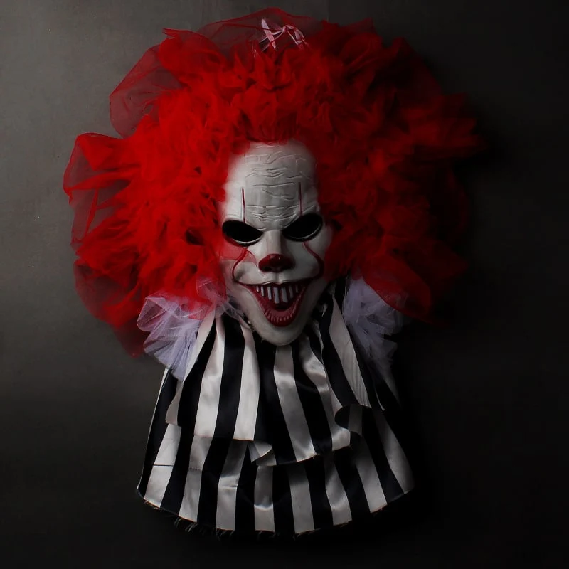 Halloween Hanging Decoration Scary Clown with Tulle for Doors and Walls for Parties