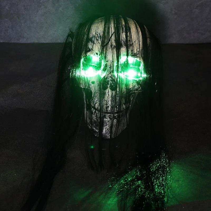 Halloween Garden Decorations: Glowing Skeleton Hands and Skull with LED Lights for the Yard