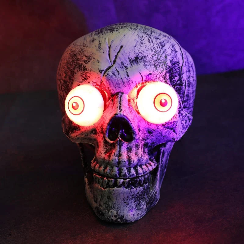 Halloween Garden Decorations: Glowing Skeleton Hands and Skull with LED Lights for the Yard