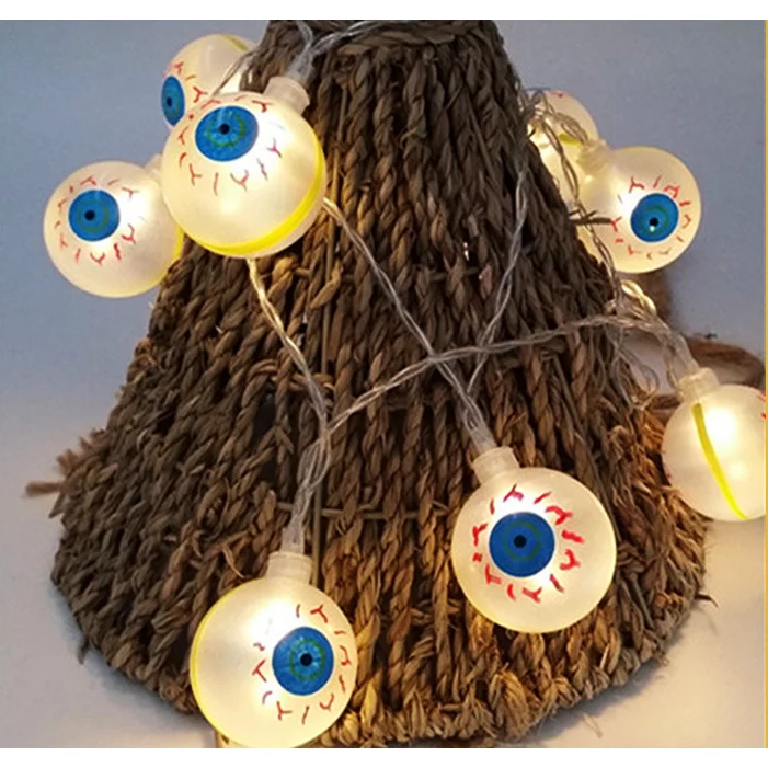 Halloween LED String Lights with Pumpkins, Bats, and Ghosts, Battery-Powered