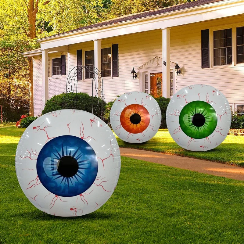 Halloween Inflatable Eyeball Balloon, Scary Foil Party Decoration