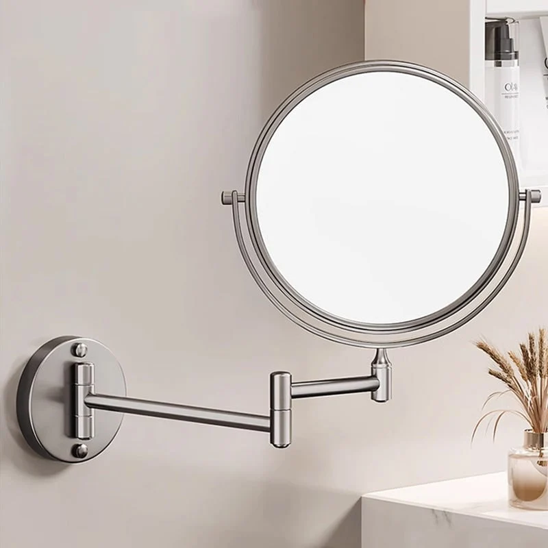 Double-Sided LED Makeup Mirror with Adjustable Lighting and Wall-Mounted Arm