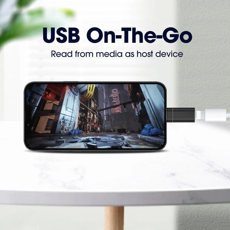 Universal USB-C OTG adapter supporting USB 3.0 and iOS