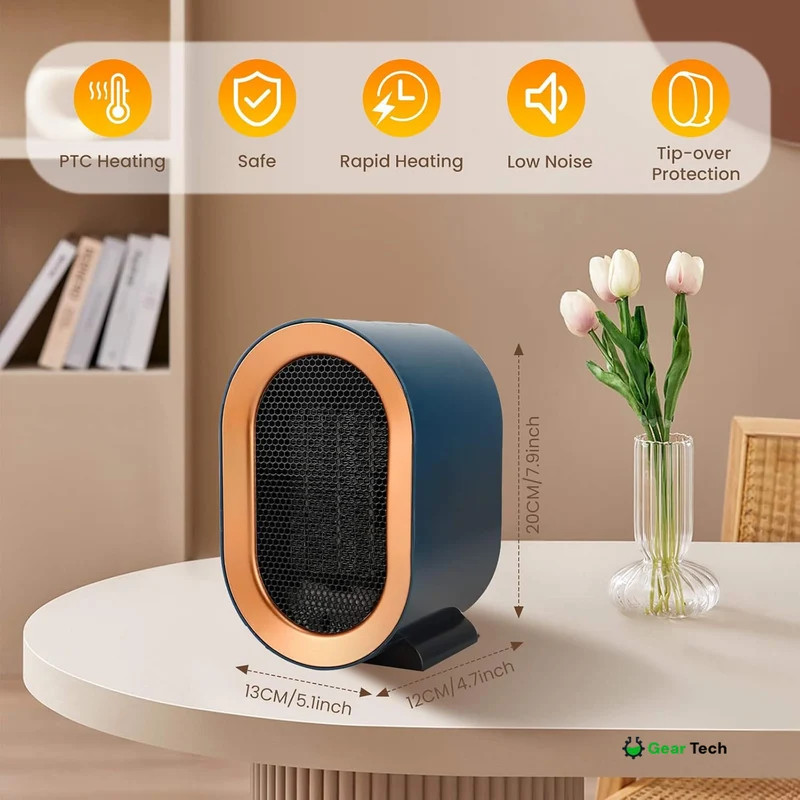 Compact Low-Power Electric Heater – Energy Saving and Clean Air