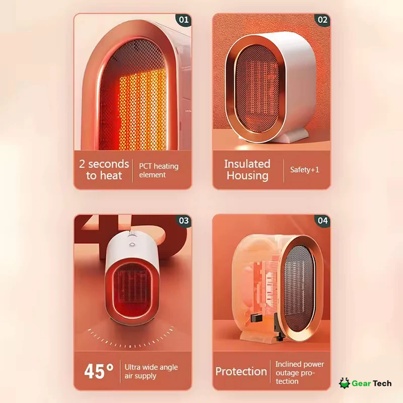 Compact Low-Power Electric Heater – Energy Saving and Clean Air