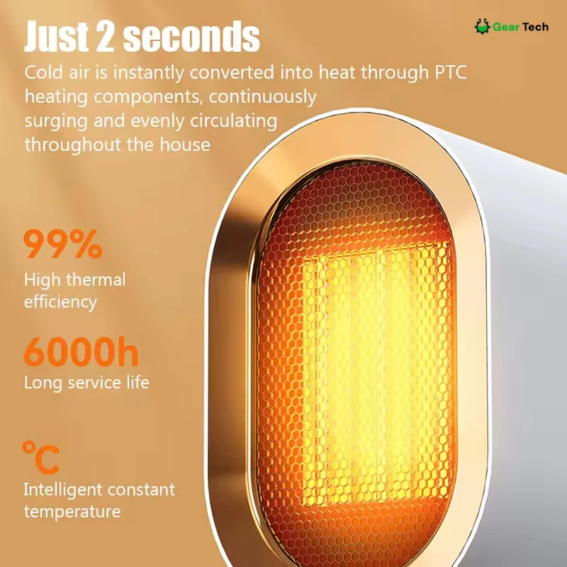 Compact Low-Power Electric Heater – Energy Saving and Clean Air