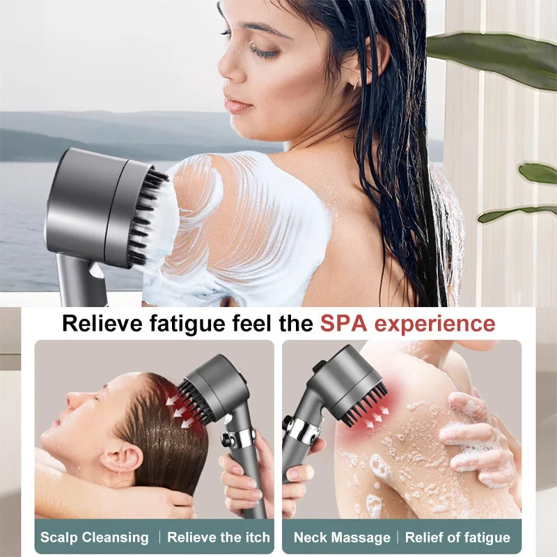 Powerful high-pressure shower with maximum water pressure
