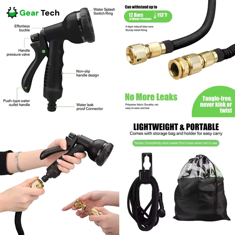 Powerful Stretchable Garden Hose for Outdoor Use