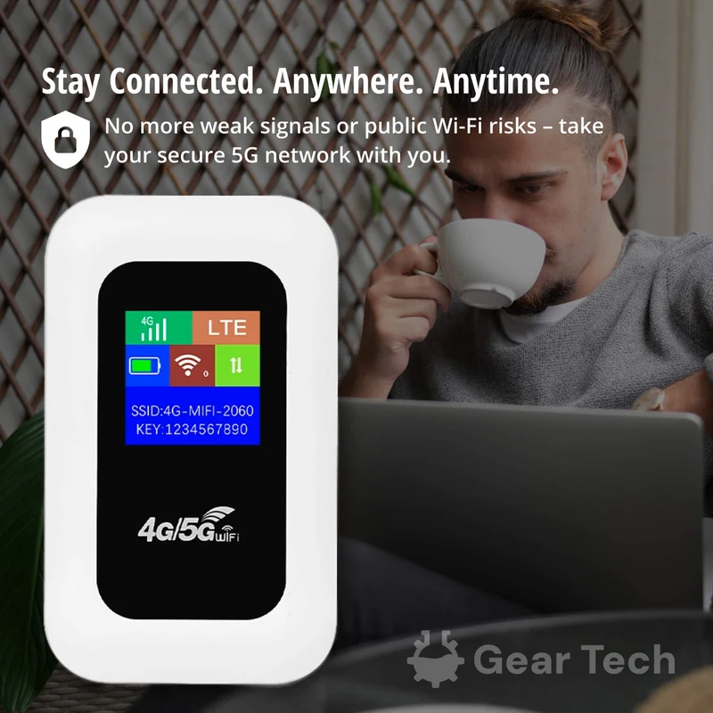 Compact Mobile 5G WiFi Router with Hotspot Function