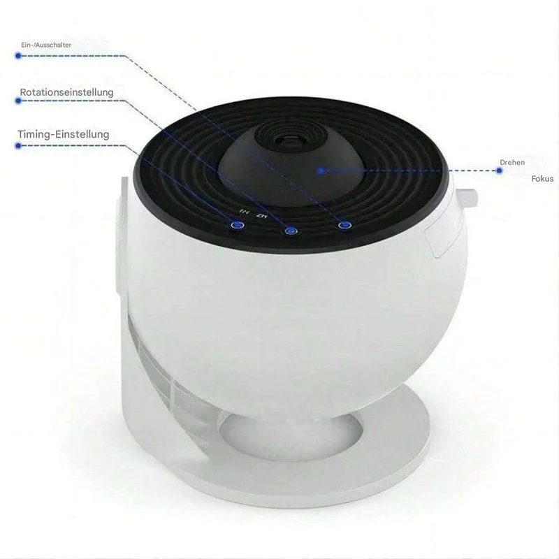 AstroGlow Projectorlamp – Sterrenhemel projector met 19 patronen & rustgevend LED-licht