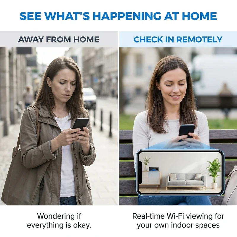 Micro HD camera – Compacte WiFi beveiligingscamera met nachtzicht & audio