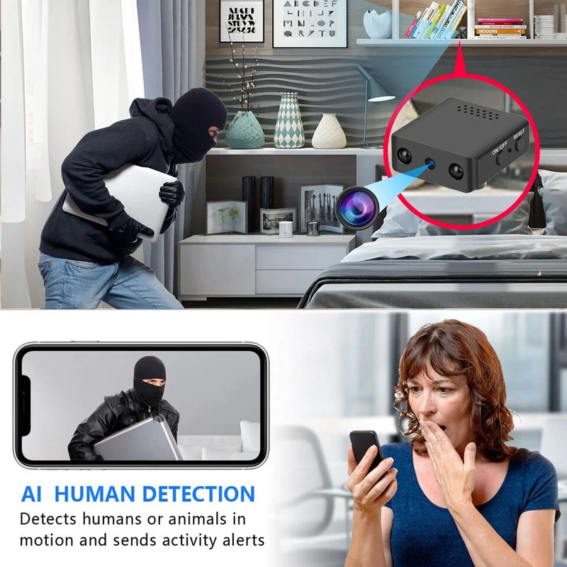 Wifi camera 1080p – Mini beveiligingscamera met nachtzicht en bewegingsdetectie