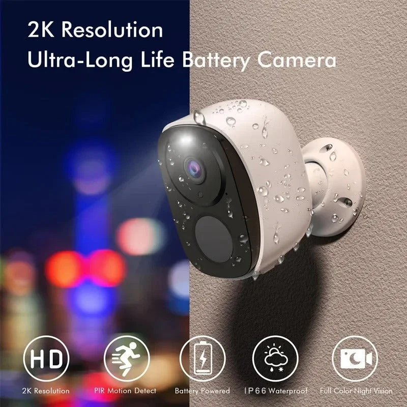 Guardix – Draadloze oplaadbare IP camera buiten met nachtzicht & audio