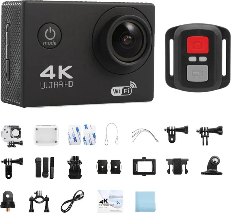 4K action camera – Haarscherp, 60FPS & waterdicht tot 30 m