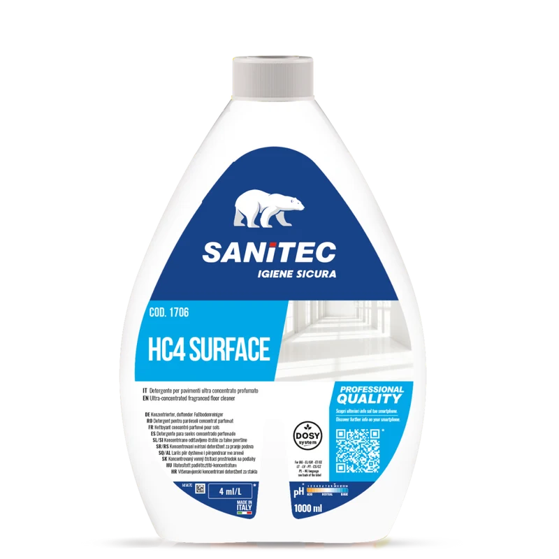 Kit flaconi vuoti per ultraconcentrato Sanitec HC4 Surface 1 kit DISPONIBILE IN 7 GIORNI LAVORATIVI