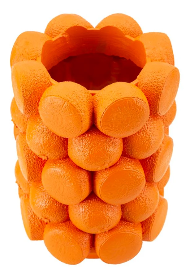 Vaso Orange Ø19x28 cm in Resina Arancione