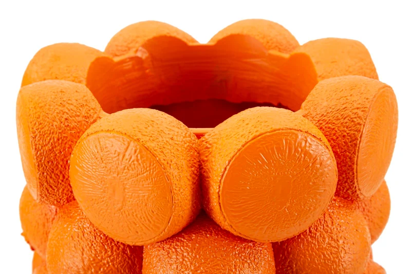 Vaso Orange Ø19x28 cm in Resina Arancione