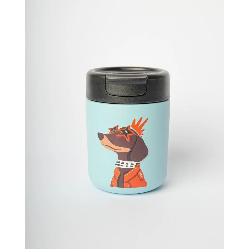 Tazza Termica 3D Gazzazzolo 350 ML Azzurro con Stampa Cane QUY CUP