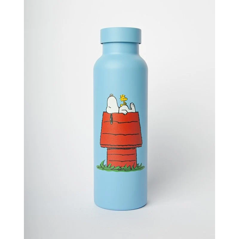 Borracca Termica Snoopy Home Sweet Home 500 ml Azzurro QUY CUP