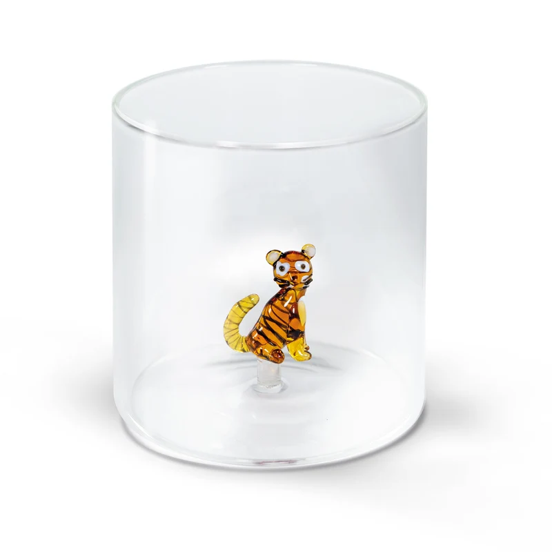 Bicchiere Vetro Borosilicato 250 ml Gatto Tigrato WD LIFESTYLE