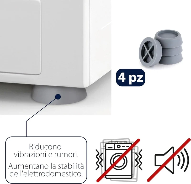 4 supporti antivibrazione per lavatrice e asciugatrice | DomoLiving