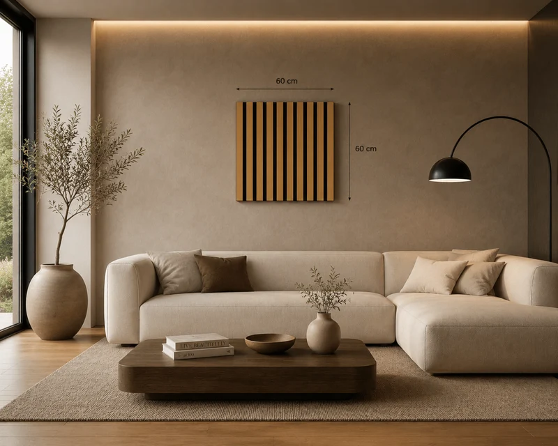 Set 4 Pannelli 60x60cm Decorativi Effetto Legno con Doghe Verticali | OX Zeroper