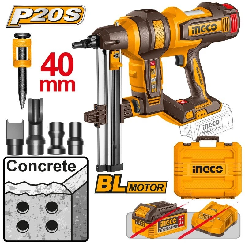 Chiodatrice per calcestruzzo a Batteria 40mm Nudo