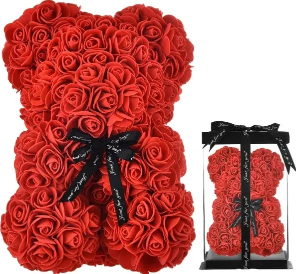 TEDDY BEAR ROSE PE FOAM C/SCATOLA H CM 25