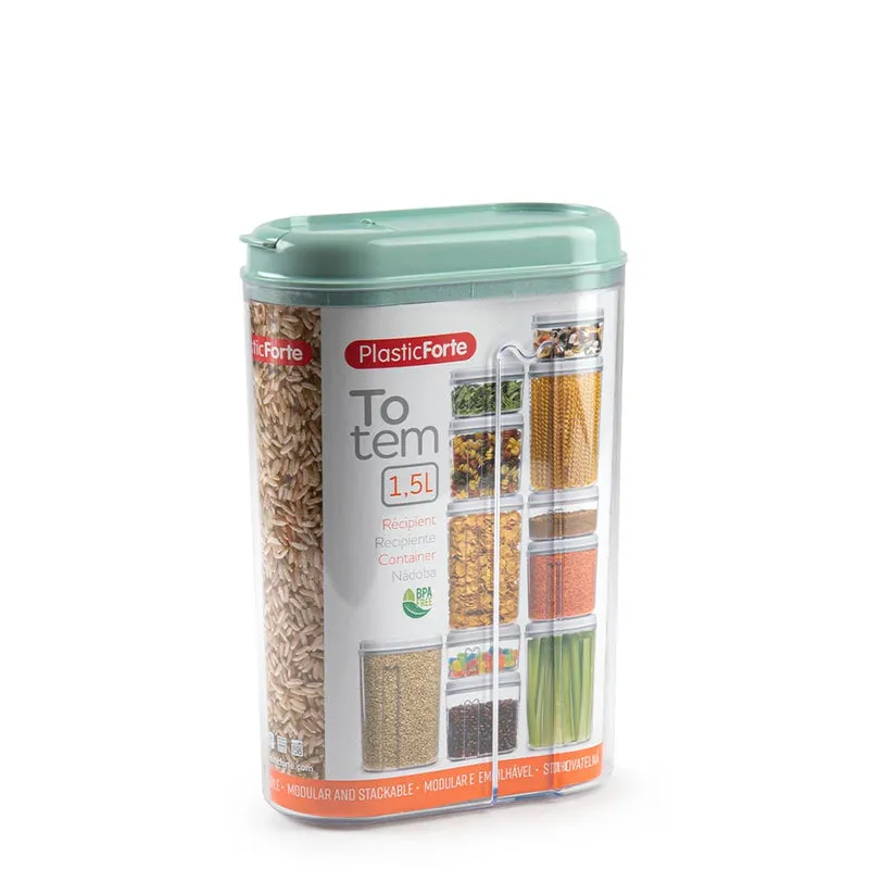 PlasticForte® Recipiente Totem 1,5L Ps21