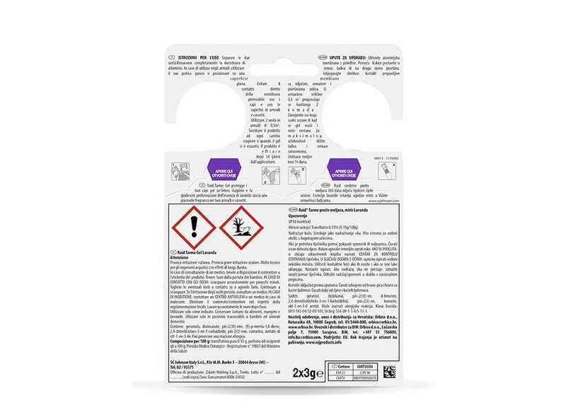 Raid Tarme Gel Lavanda