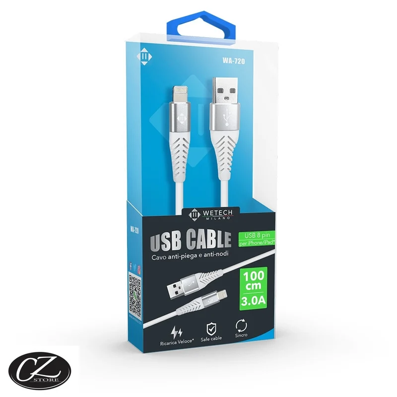 Wetech Cavo Lightning Antipiega E Antinodi 3.0 1 Mt