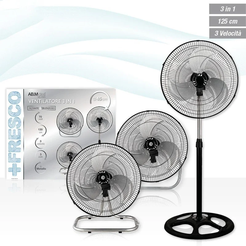 Ab.M Ventilatore In Metallo 3 In 1 D.50 cm