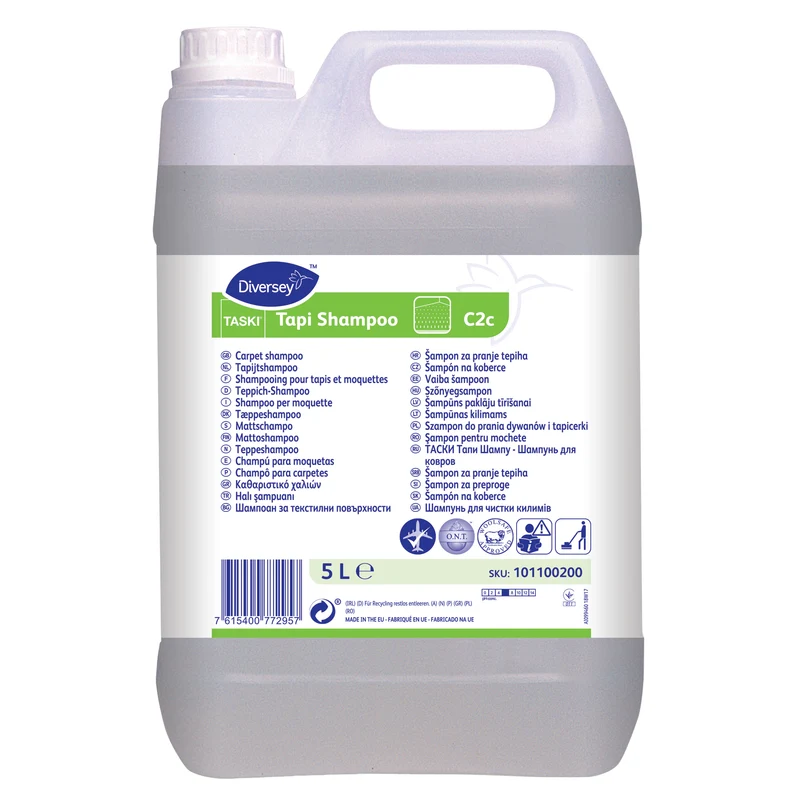 Shampoo per moquette e tessuti Diversey TASKI Tapi Shampoo C2c 2x5 litri DISPONIBILE IN 7 GIORNI LAVORATIVI