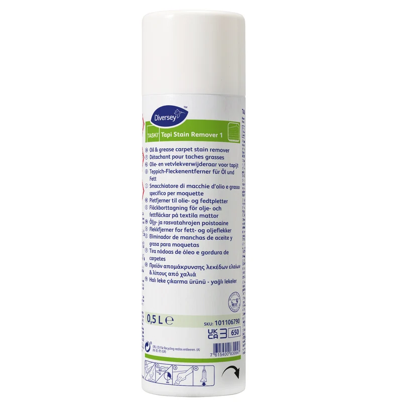 Smacchiatore olio e grasso per moquette Diversey TASKI Tapi Stain Remover 1 6x500 ml DISPONIBILE IN 7 GIORNI LAVORATIVI