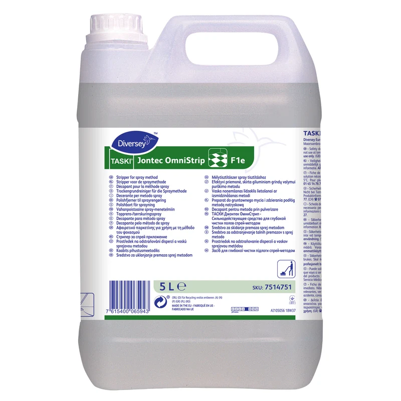 Detergente decerante per metodo spray Diversey TASKI Jontec OmniStrip F1e 5 litri DISPONIBILE IN 7 GIORNI LAVORATIVI