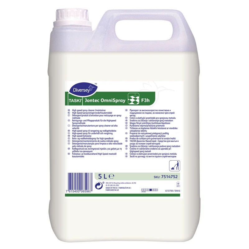 Detergente/manutentore per metodo spray Diversey TASKI Jontec OmniSpray F3h 5 litri DISPONIBILE IN 7 GIORNI LAVORATIVI