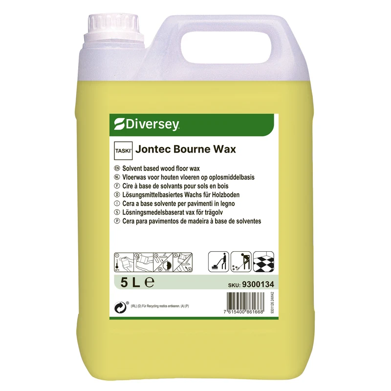 Cera liquida a solvente per pavimenti in legno Diversey TASKI Jontec Bourne Wax 2x5 litri DISPONIBILE IN 7 GIORNI LAVORATIVI