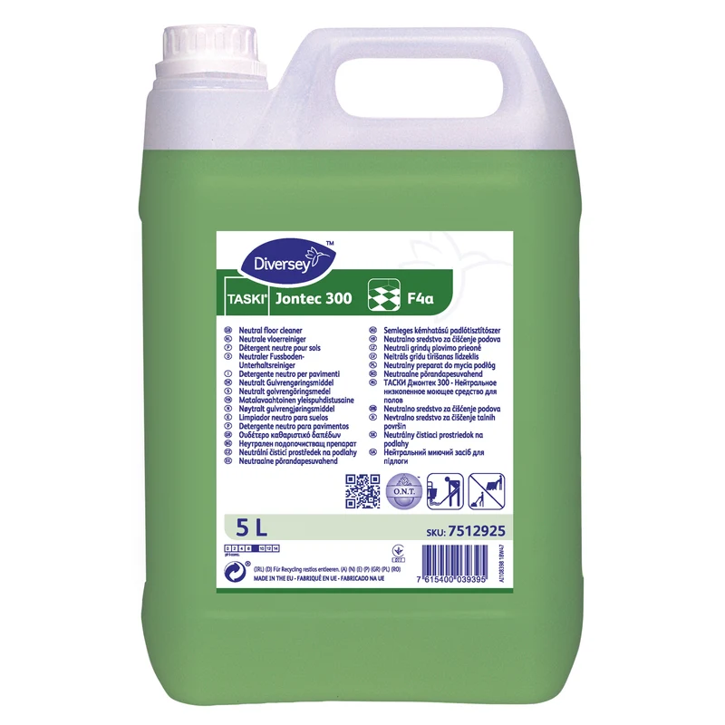 Detergente neutro quotidiano per pavimenti Diversey TASKI Jontec 300 F4a 5 litri DISPONIBILE IN 7 GIORNI LAVORATIVI