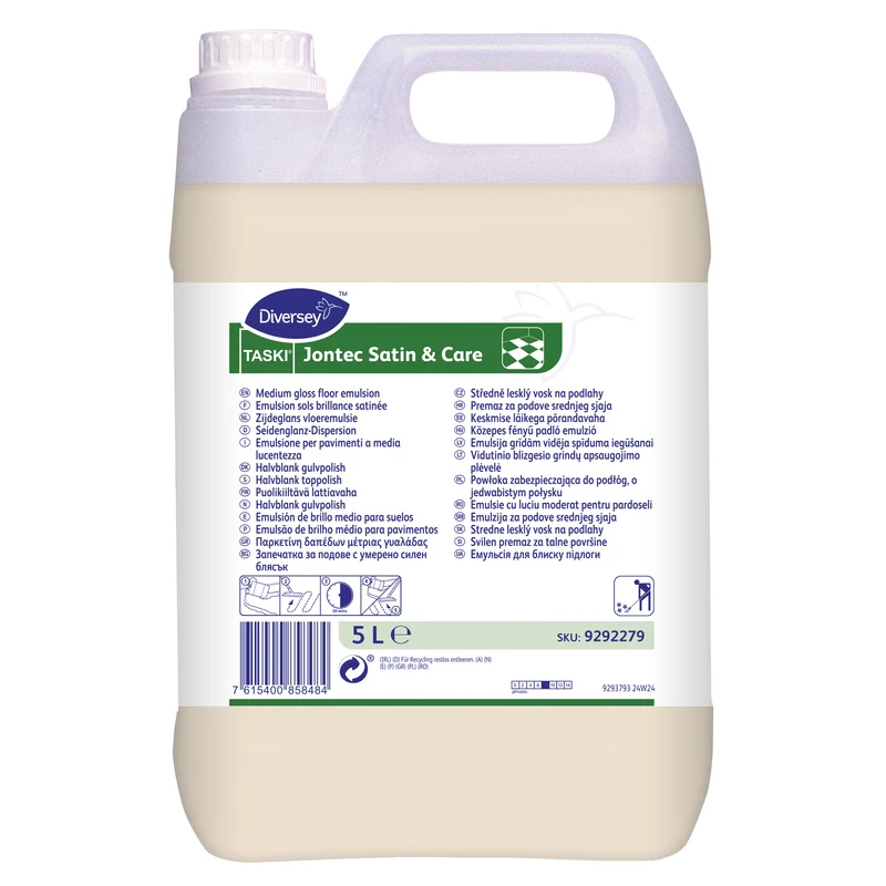 Emulsione per pavimenti a media brillantezza Diversey TASKI Jontec Satin & Care 5 litri DISPONIBILE IN 7 GIORNI LAVORATIVI