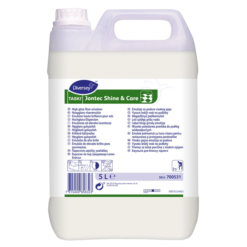 Emulsione con elevato grado di lucentezza Diversey TASKI Jontec Shine & Care 2x5 litri DISPONIBILE IN 7 GIORNI LAVORATIVI