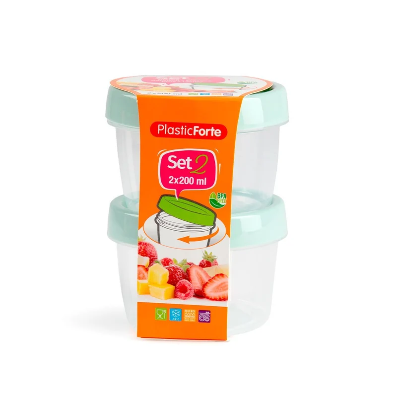 PlasticForte® Set 2 Barattoli 200Ml Gamma Classica