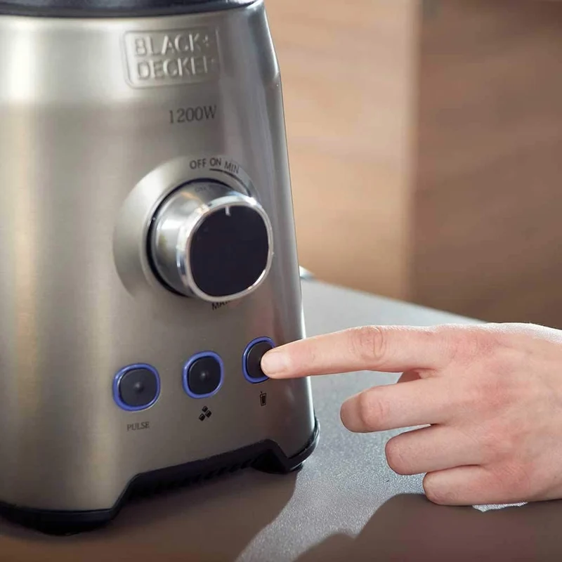Frullatore Elettrico Brocca Caraffa di Vetro 1200W Acciaio Inox Elettrodomestici