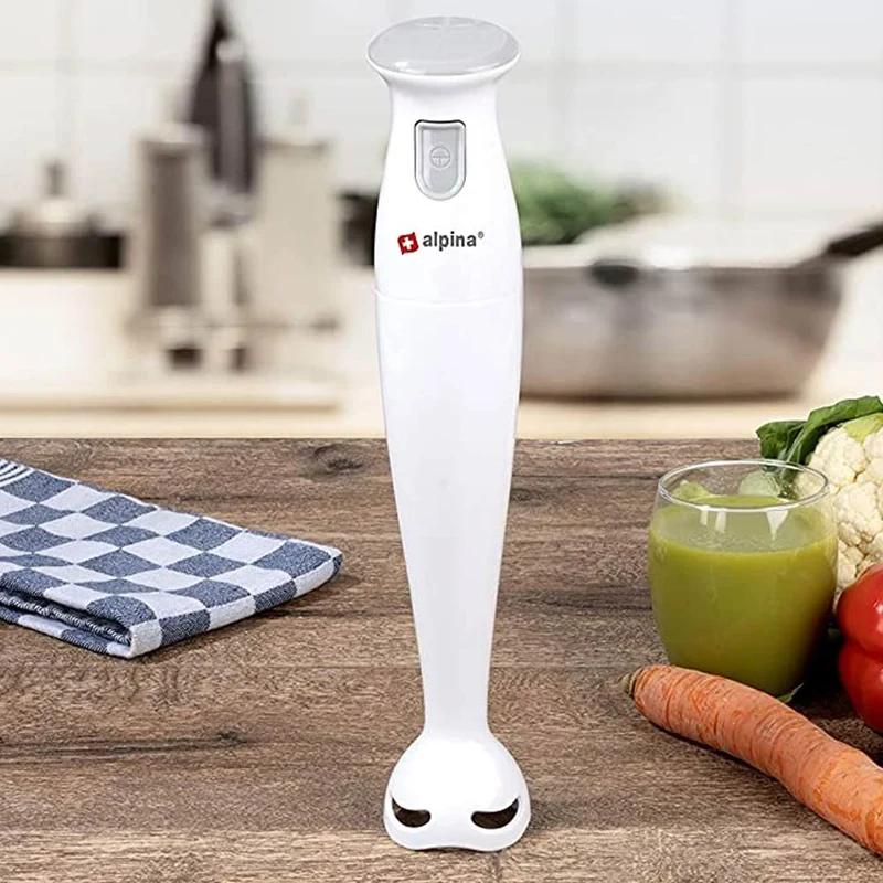 Frullatore a Immersione Mixer Tritatutto 150W Leggero Lame in Acciaio Ergonomico