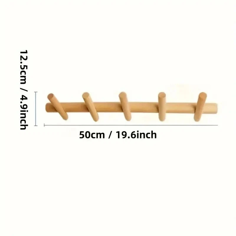 Modern Durable Oak Wall Hook